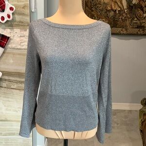 New York‎ & Co. 7th Avenue Metallic Gray Sweater. Size M